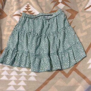 Green blue tier skirt